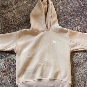 Zara pink hello hoodie